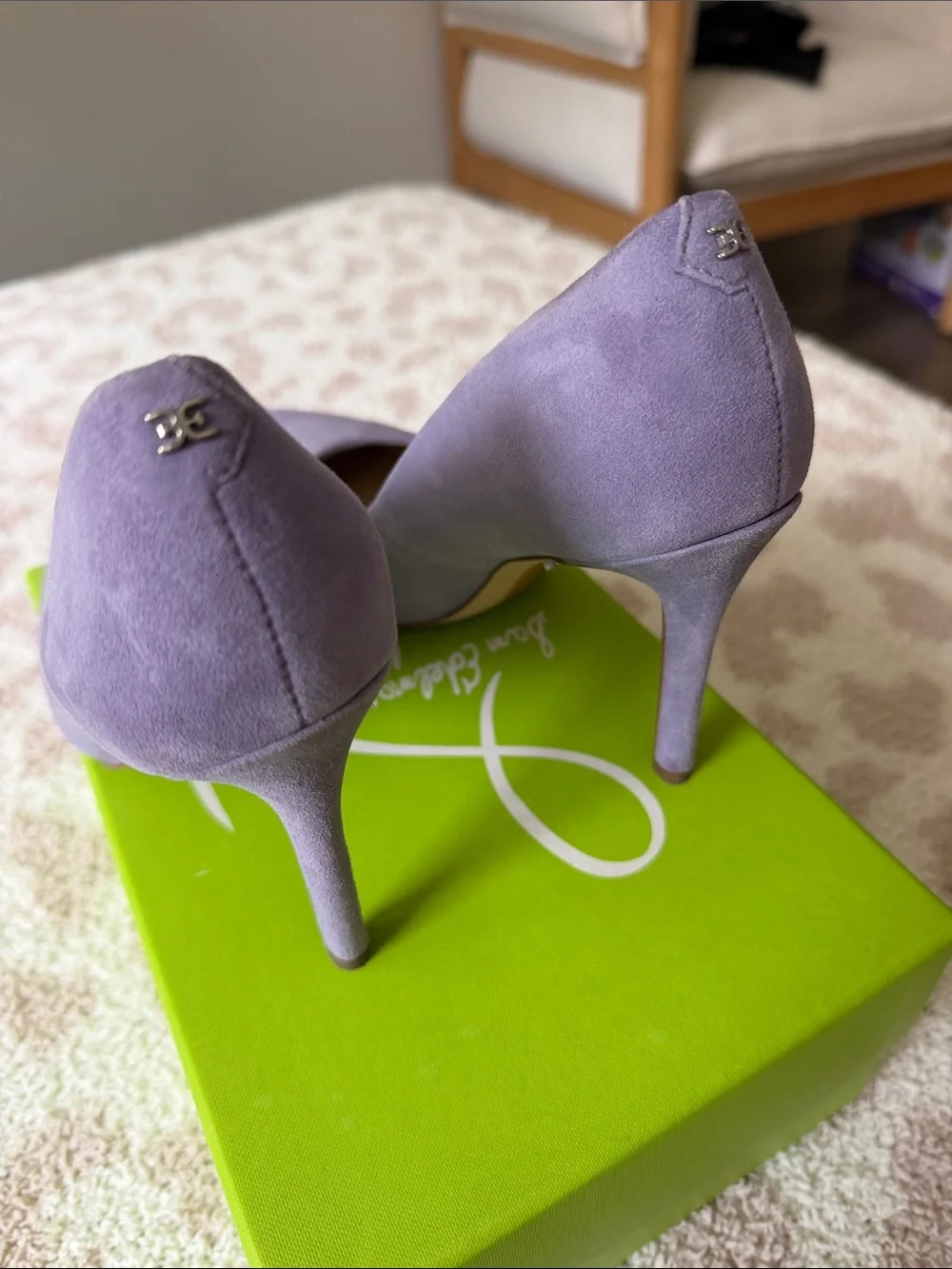 Sam Edelman Purple Iris Suede Pointed-Toe Pumps